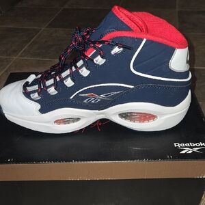 Reebok Mens Blue and Hightop Allen Iverson Yeam USA Size 8.5